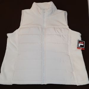 NWT - FILA Ladies Knit & Faux Fur Vest Size XXL